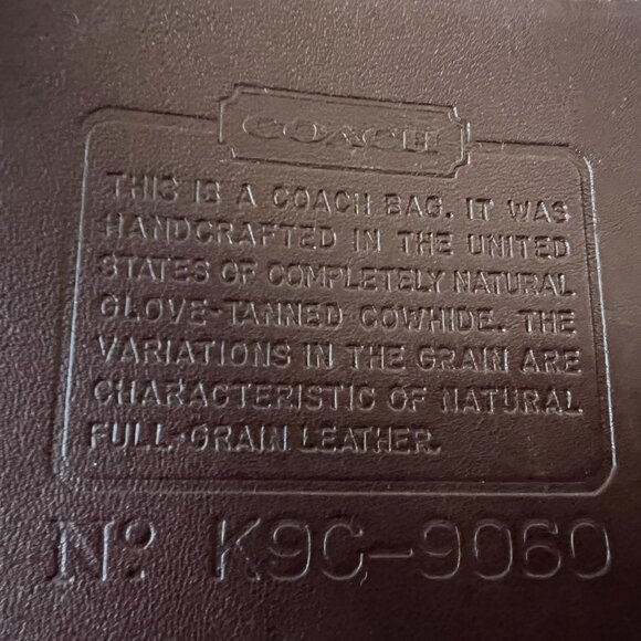 Vintage Coach 9060 Legacy Dark Brown Leather Slim Duffle Crossbody Bag - Picture 2 of 5